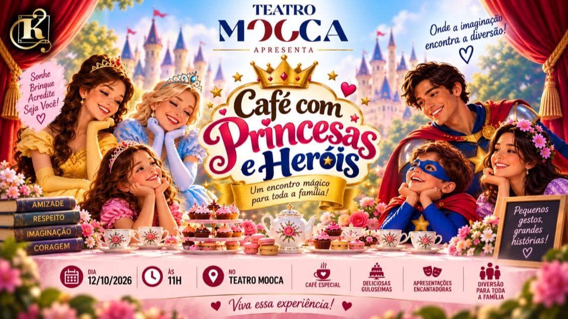 CAFÉ COM PRINCESAS E HERÓIS