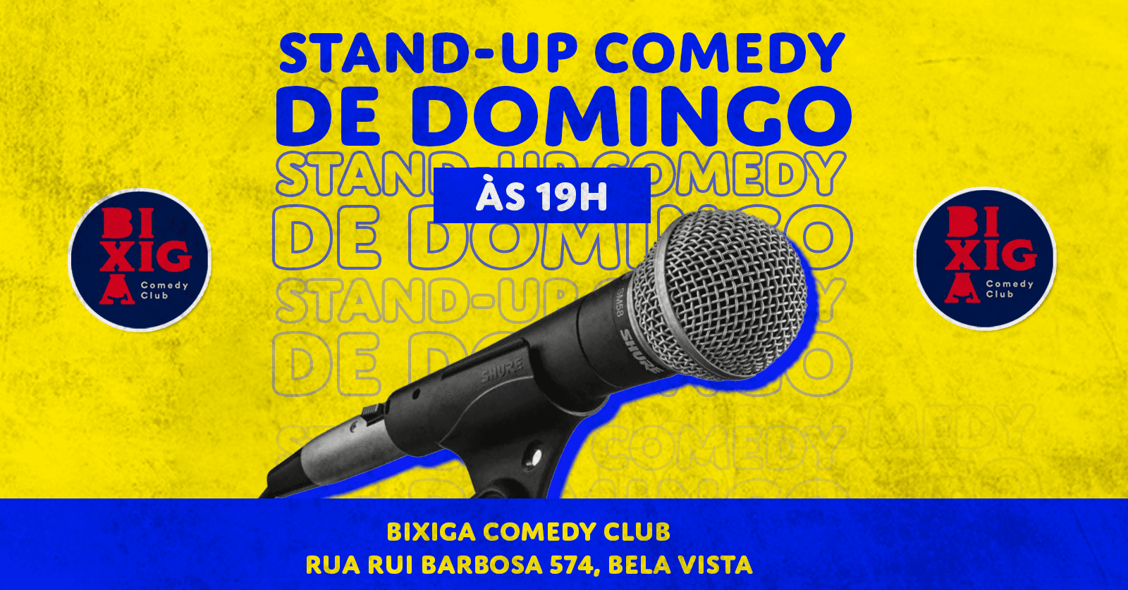 Domingo do Standup às 19H no Bixiga Comedy