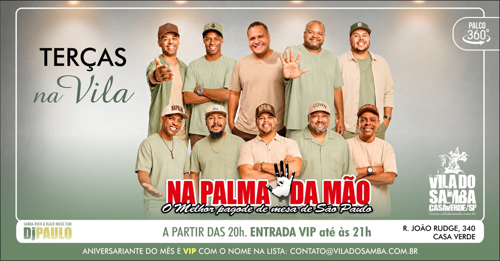 NA PALMA DA MÃO NA VILA DO SAMBA