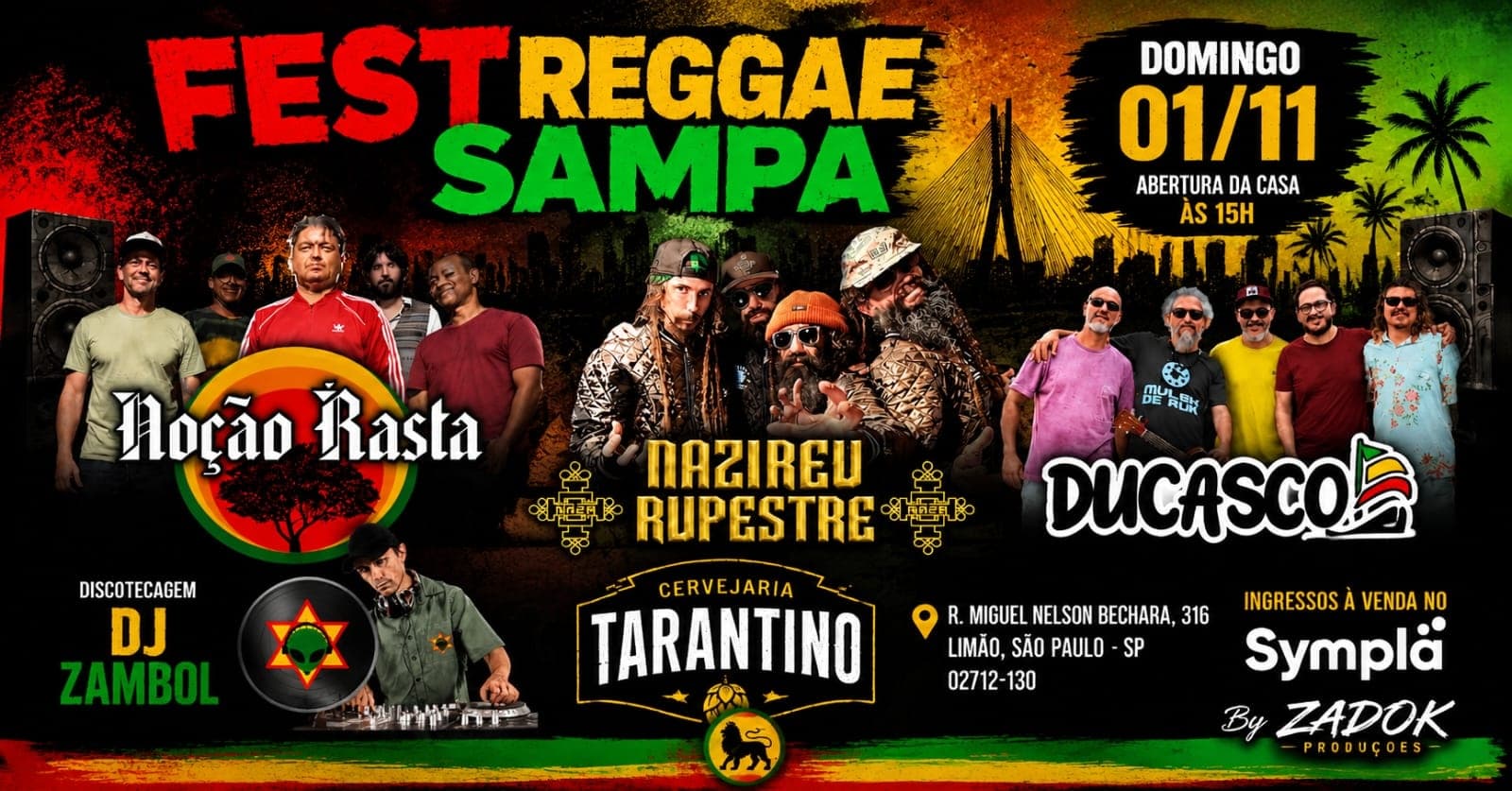 Fest Reggae Sampa na Tarantino Cervejaria