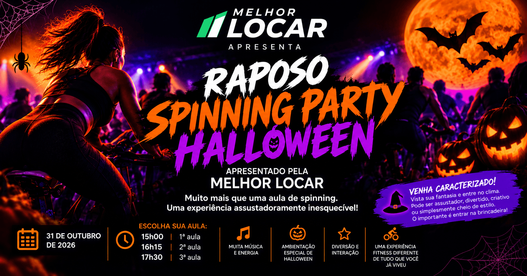 RAPOSO SPINNING PARTY edição HALLOWEEN - apresentando pela MELHOR LOCAR