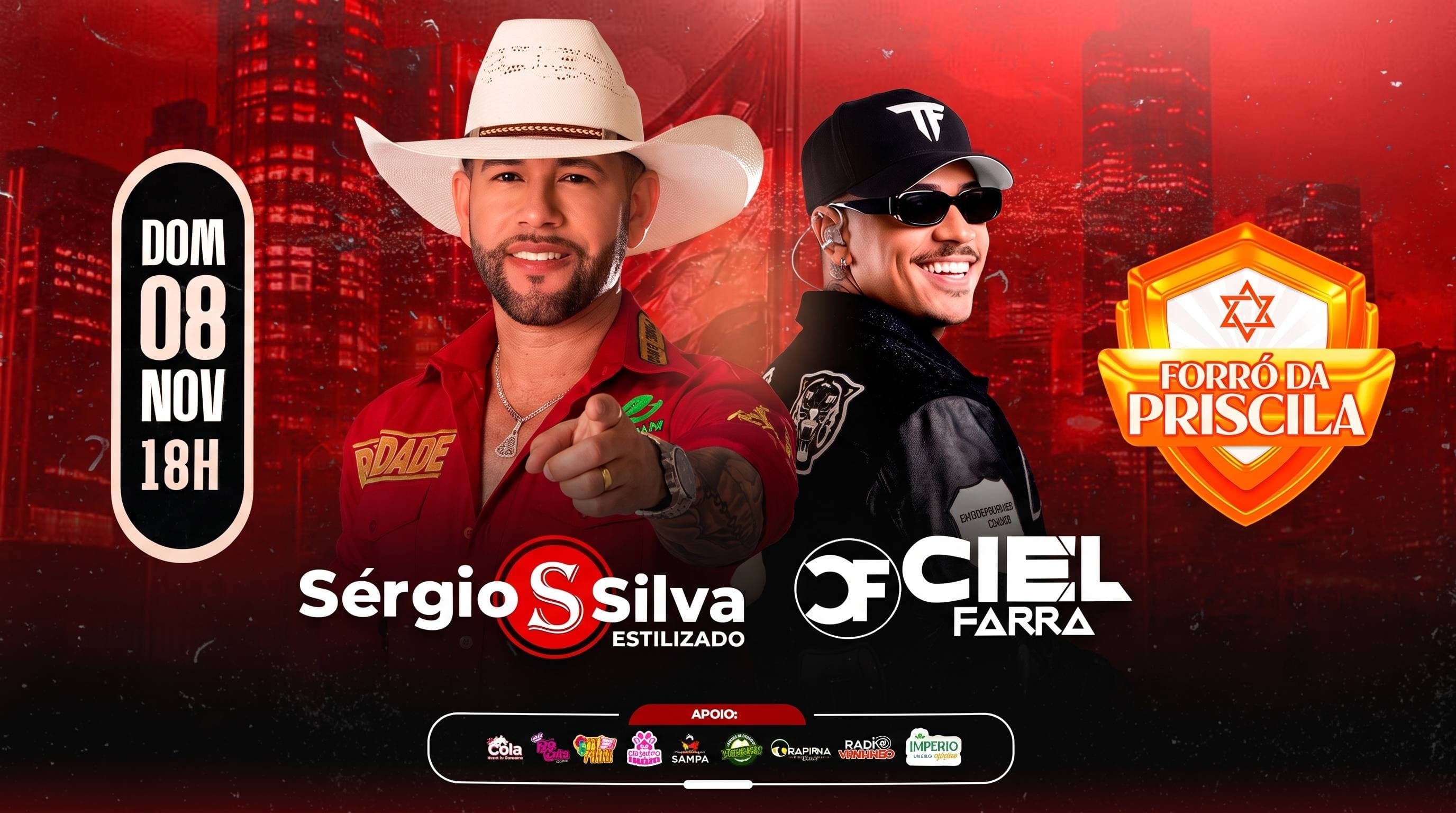 SÉRGIO SILVA E CIEL FARRA NO FORRÓ DA PRISCILA