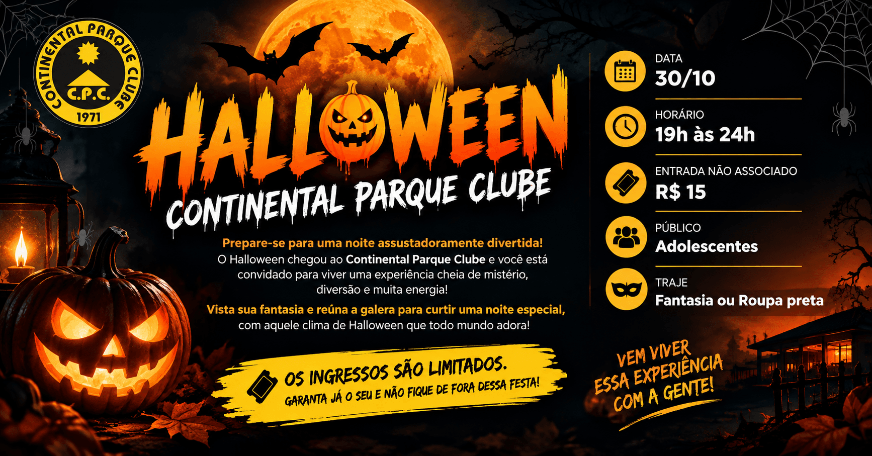 Halloween Continental Parque Clube