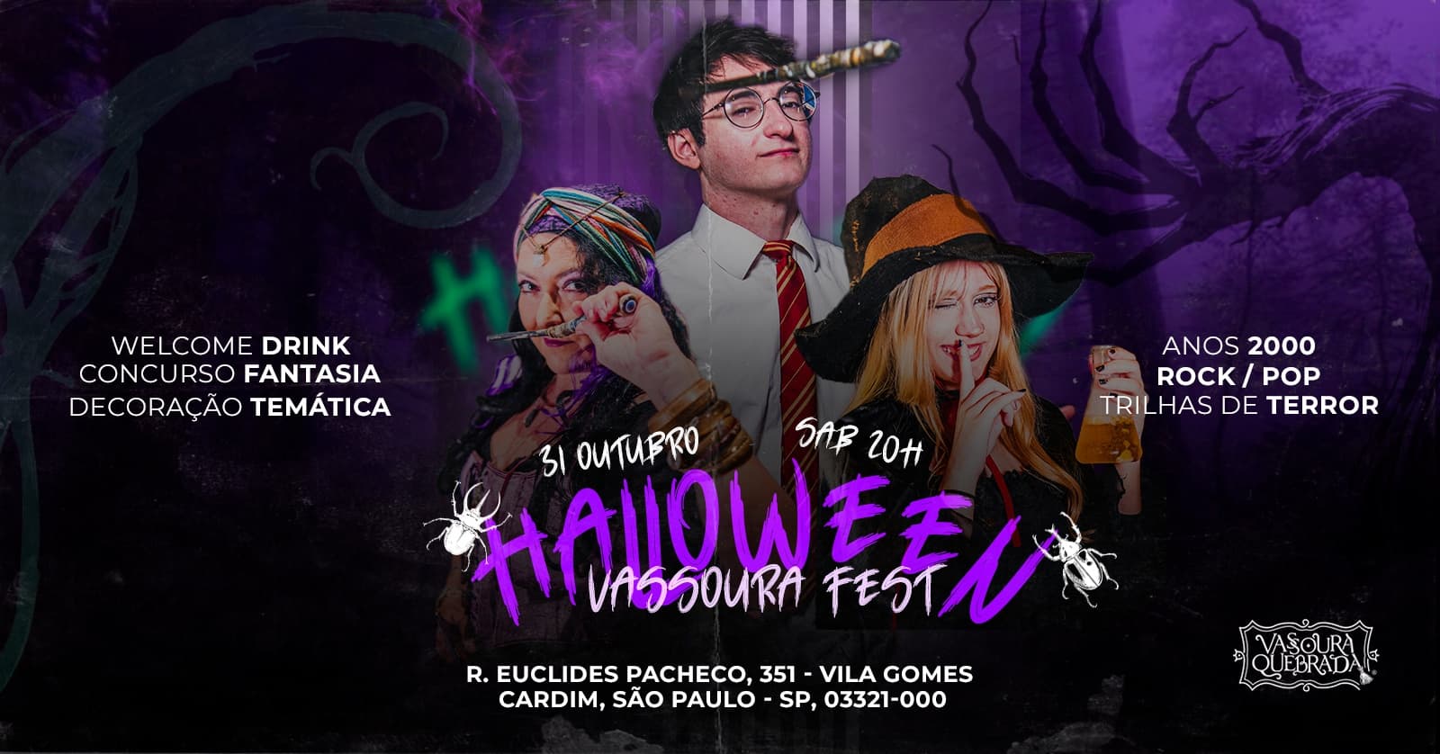 Festa Halloween - Os Mortos Se Divertem | Vassoura Quebrada