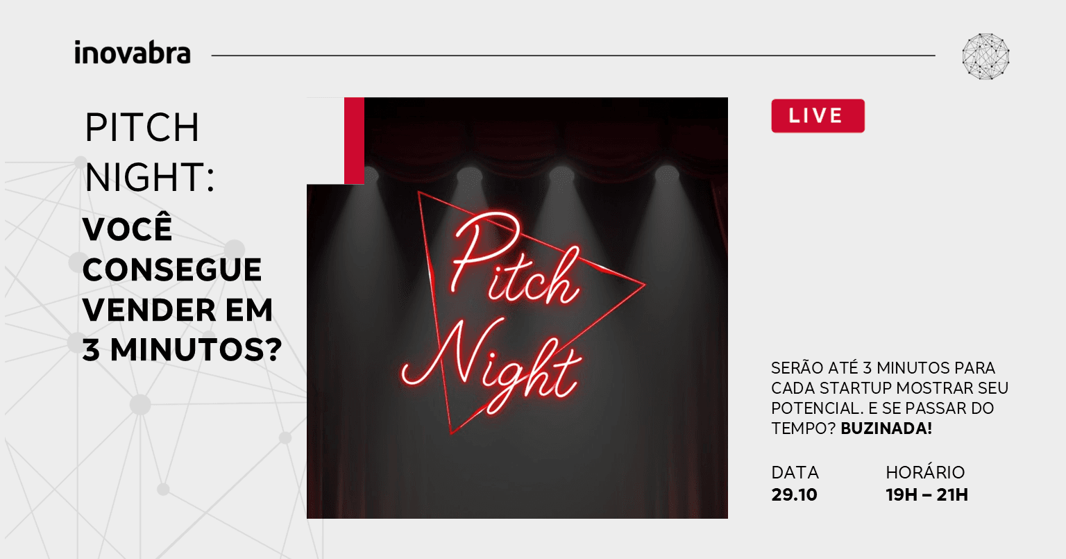 Pitch Night: Você consegue vender em 3 minutos?
