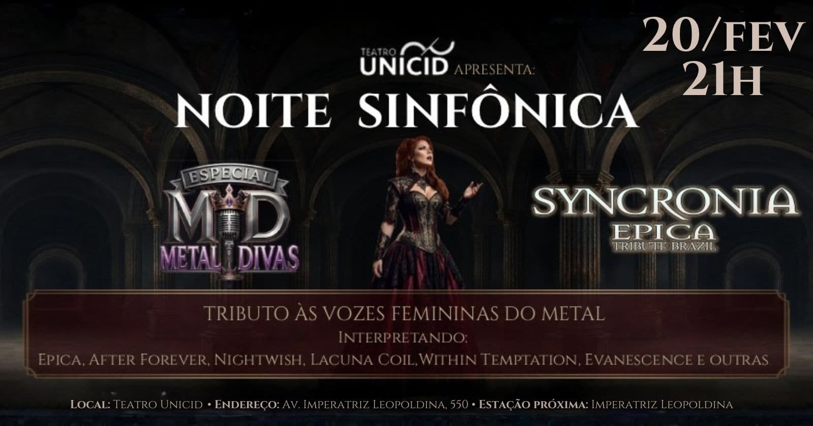 Noite Sinfônica: Especial Metal Divas + Tributo ao Epica