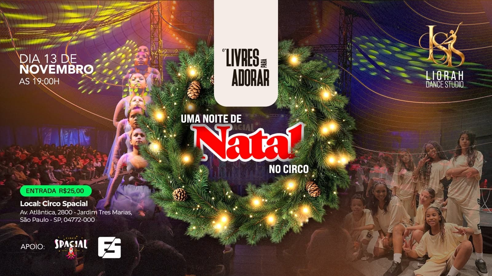 LIVRES PARA ADORAR UMA NOITE DE NATAL NO CIRCO