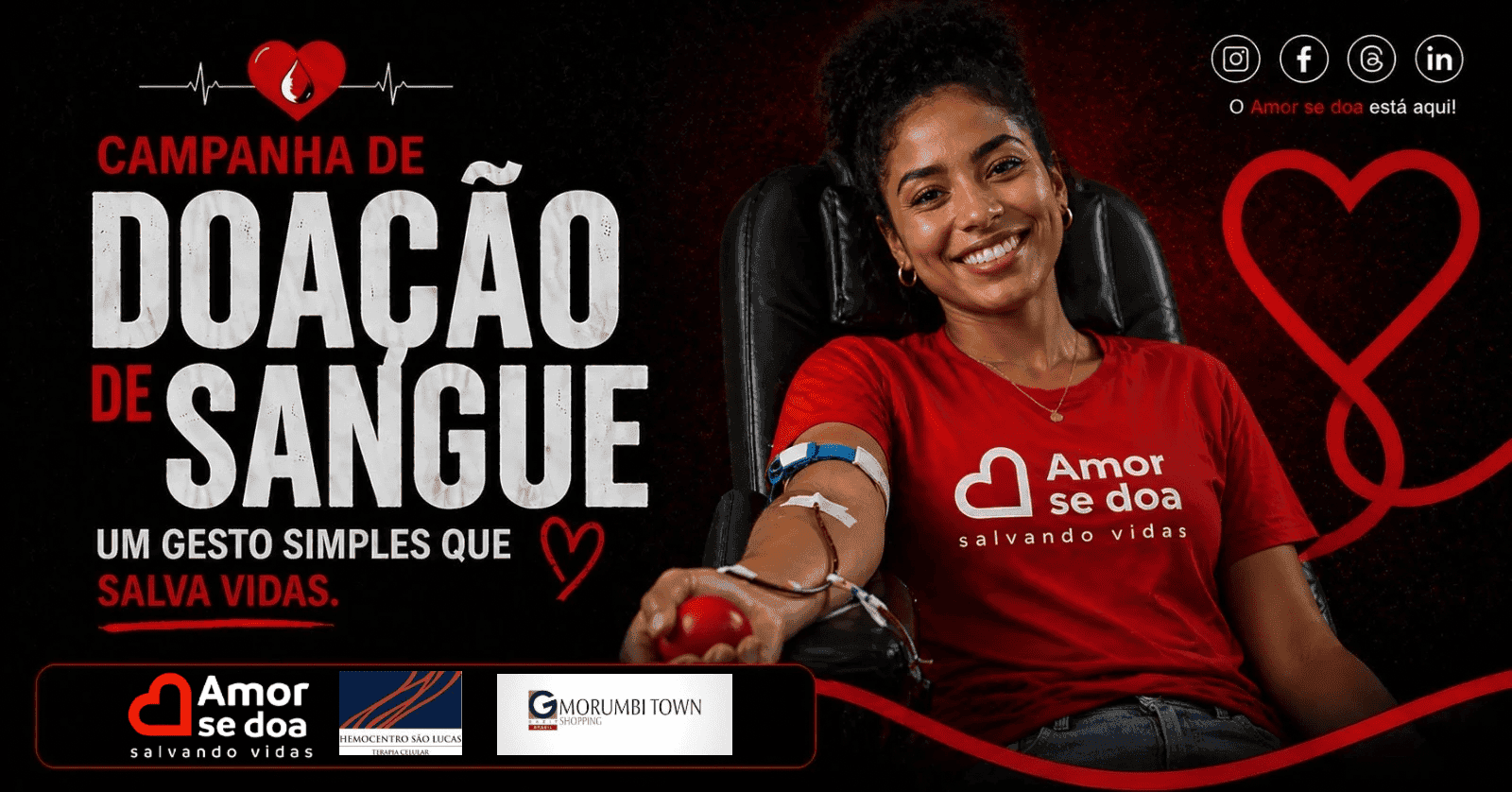 Doação de Sangue no Morumbi Town Shopping - Dia 25/11