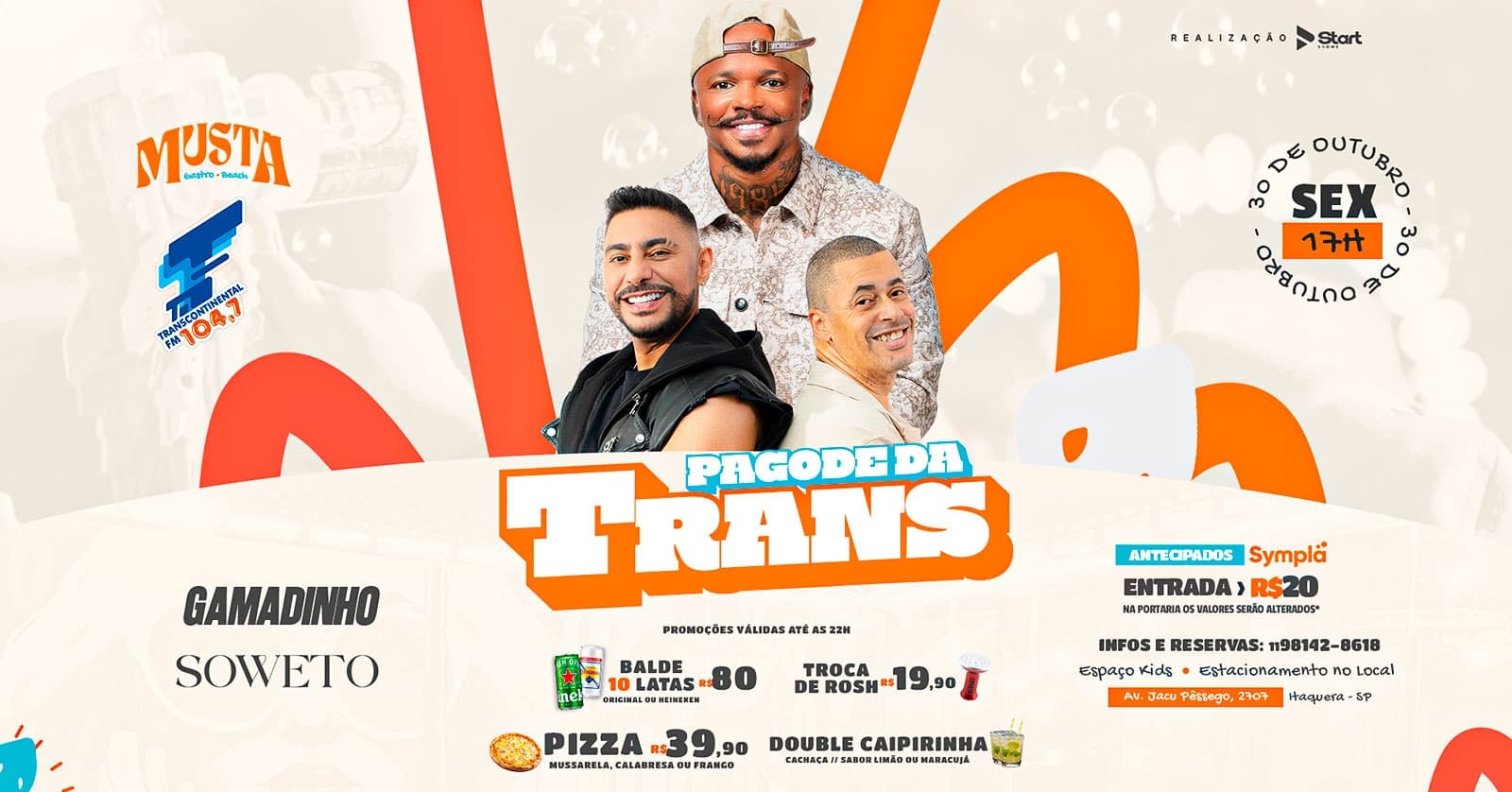 PAGODE DA TRANS - GAMADINHO - SOWETO NO MUSTA GASTRO BEACH ITAQUERA