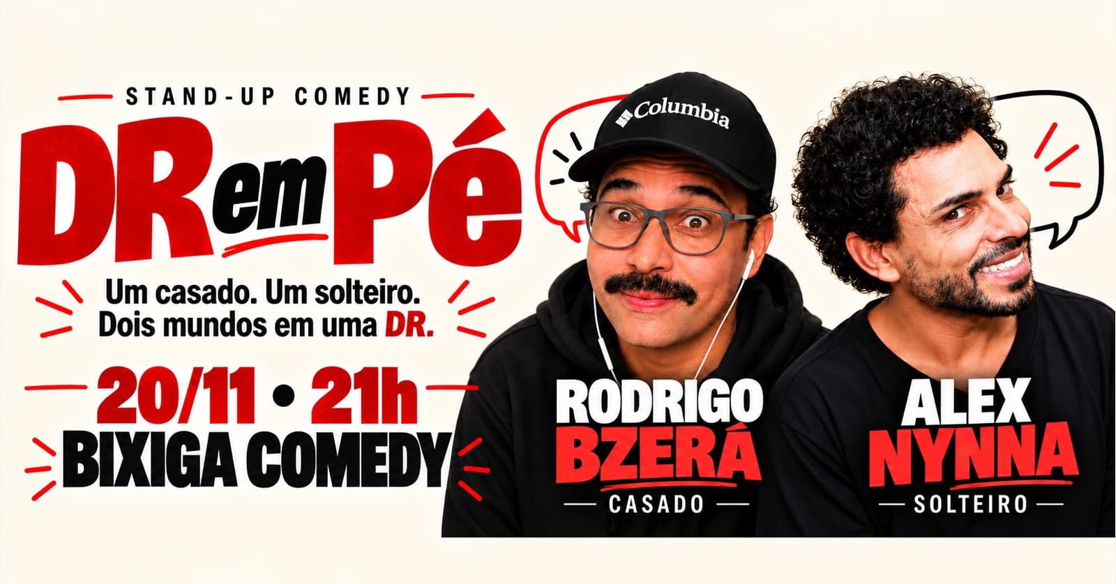 DR em Pé em Um casado Um solteiro | SP | Bixiga Comedy