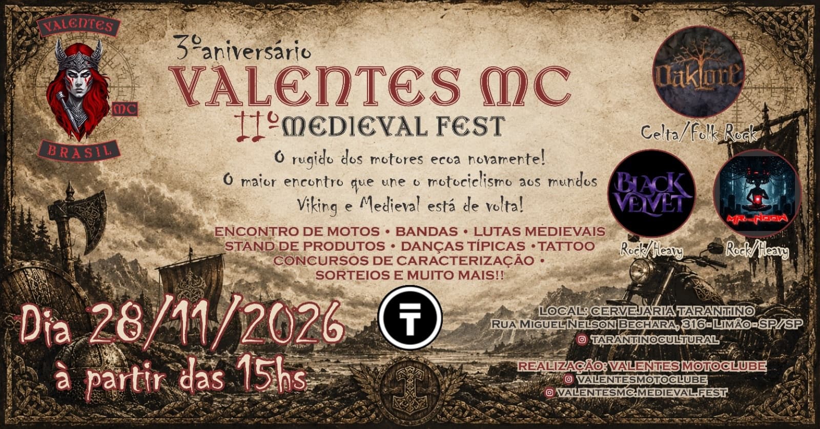 3º Aniversário Valentes MC | 2º Medieval Fest