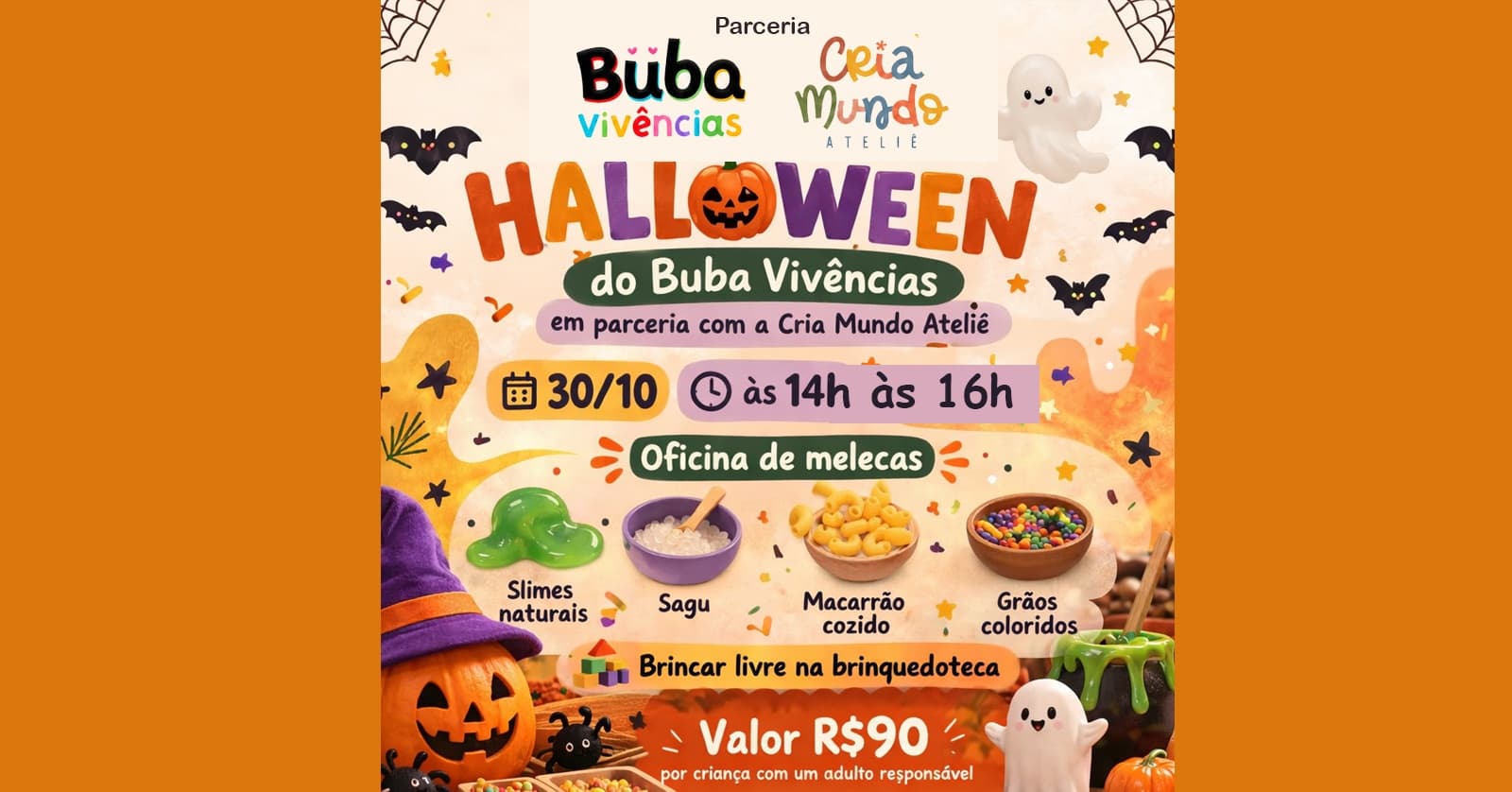 Halloween Sensorial para bebês
