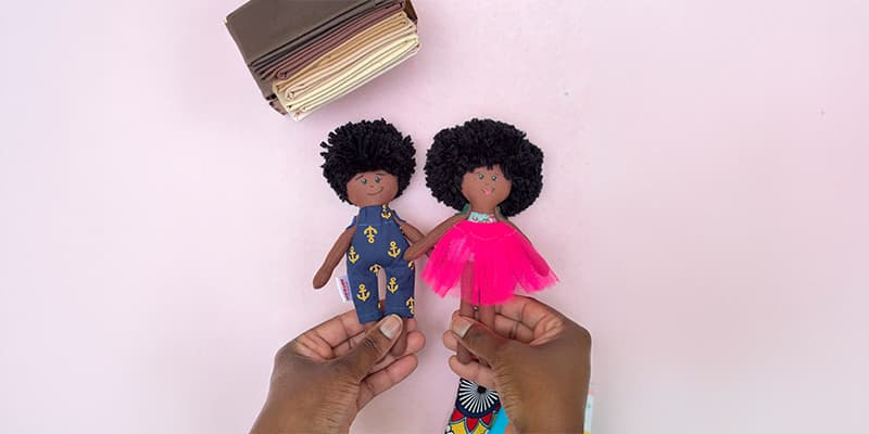 Boneca Negra de Pano "Kekerê"
