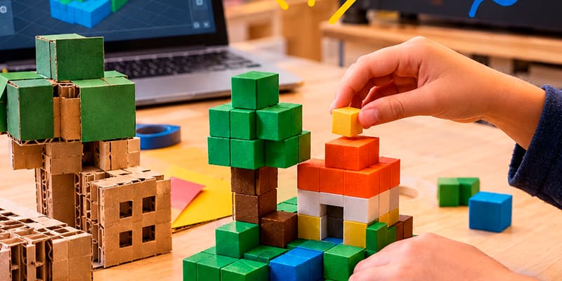Laboratório digital para Crianças - Com quantos blocos se faz um mundo?